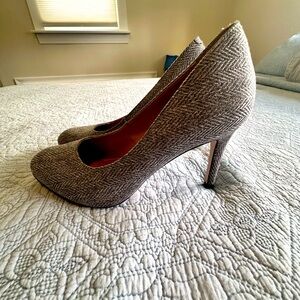 Wool Herringbone Heels